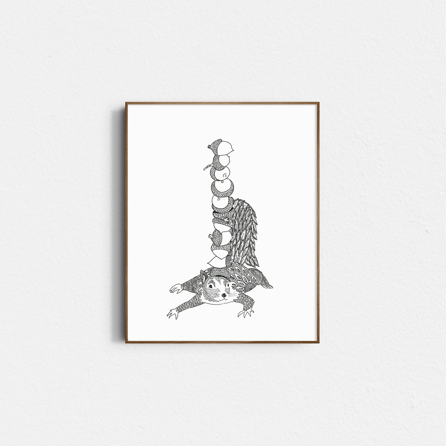 Squirrel Balancing His Acorns Sow & Tarry Studio