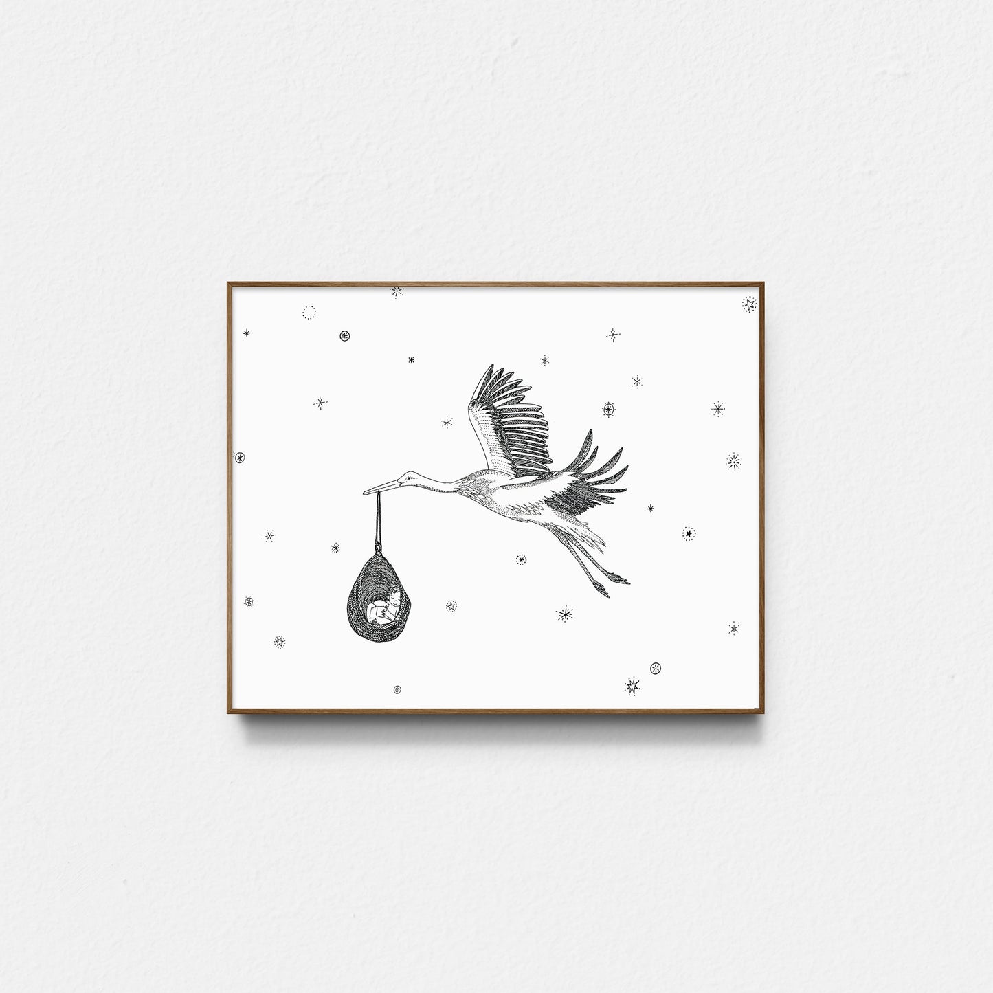 Stork Delivering a Bundle of Joy Sow & Tarry Studio
