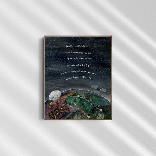 Twinkle Twinkle Little Star Nursery Wall Art