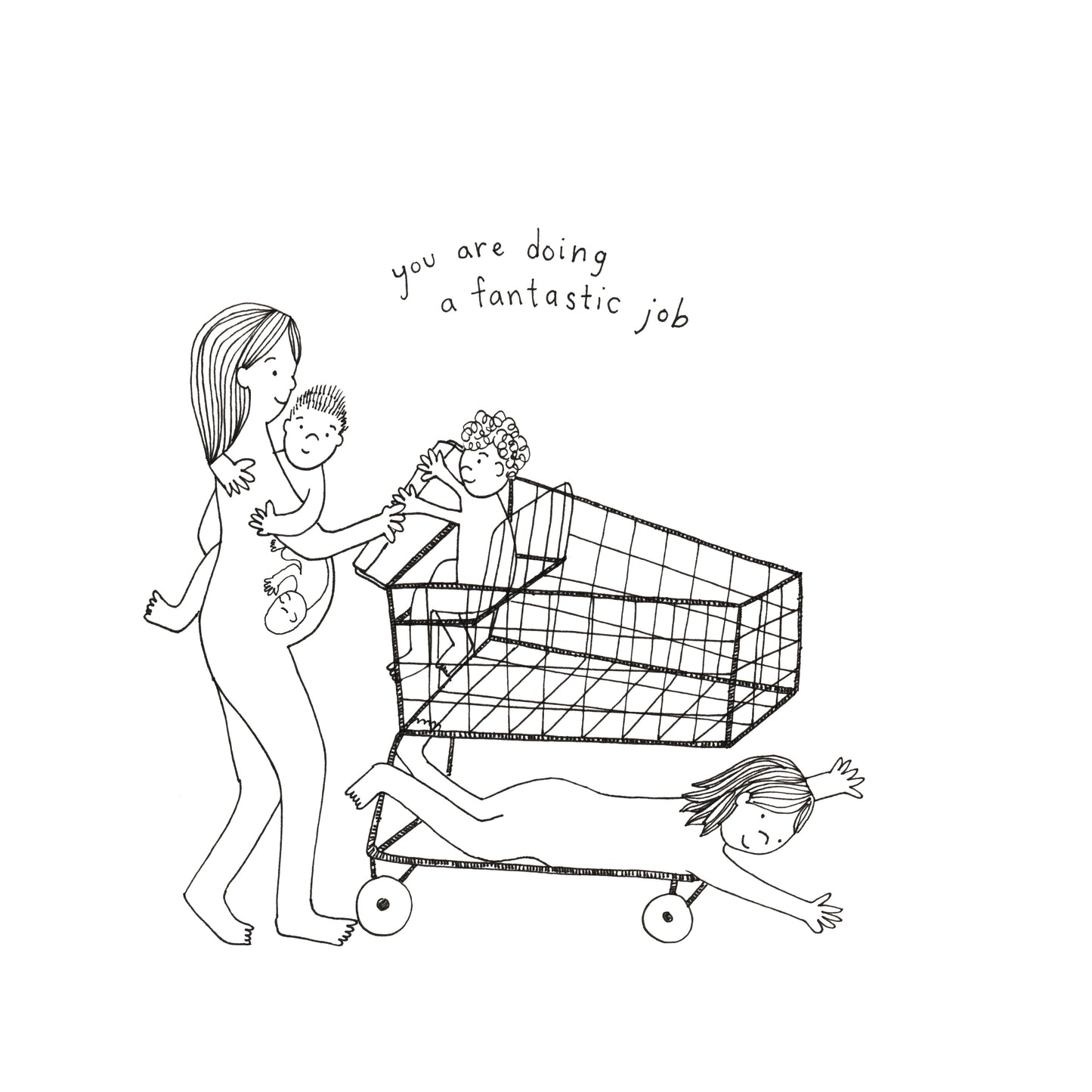 Grocery Cart Card Sow & Tarry Studio