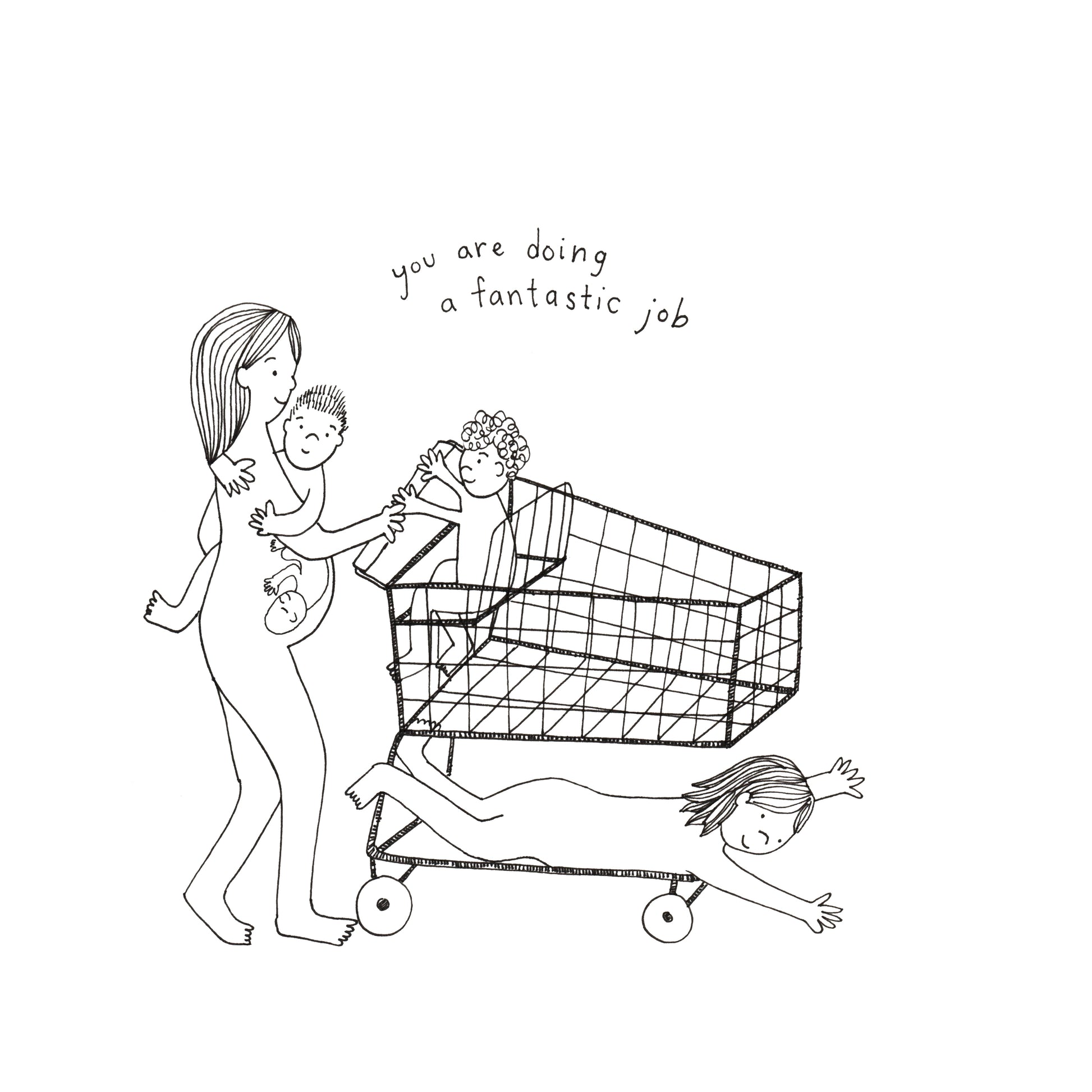 Grocery Cart Card Sow & Tarry Studio
