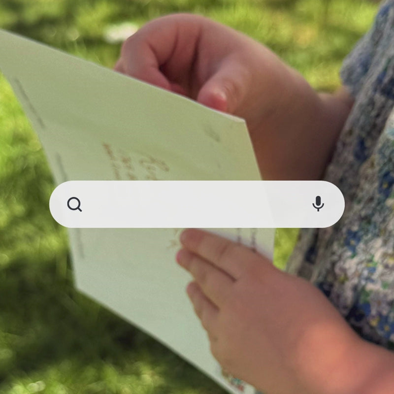 Load video: Brand Video showing child opening letter, the contents of the letter from a gnome, original artwork, outdoor activities, and an invitation to order today.